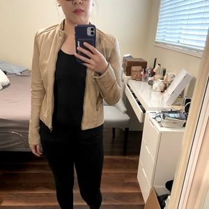 Bod & Christensen buttery tan leather jacket XS